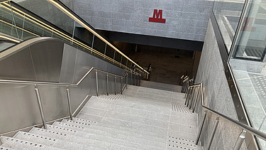 Metrotrappe set oppefra