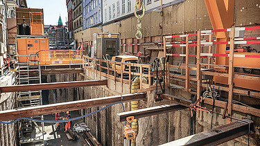 Byggeri af metrotrappe